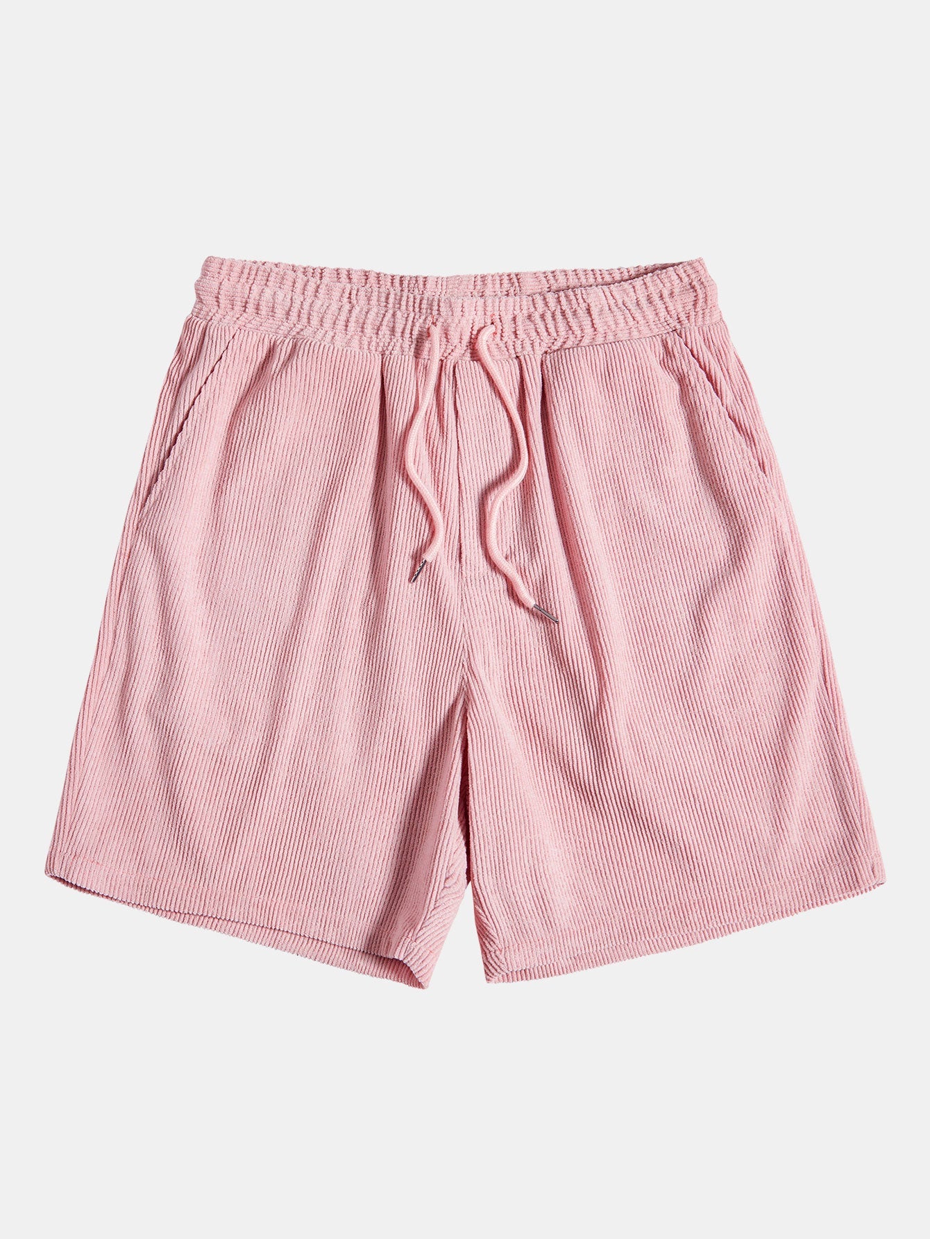 Short-Sleeve Corduroy Button-Up Shirt with Matching Shorts