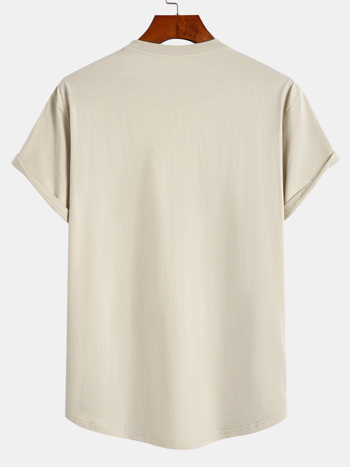 Set of 3 Essential Cotton Arc Hem T-Shirts
