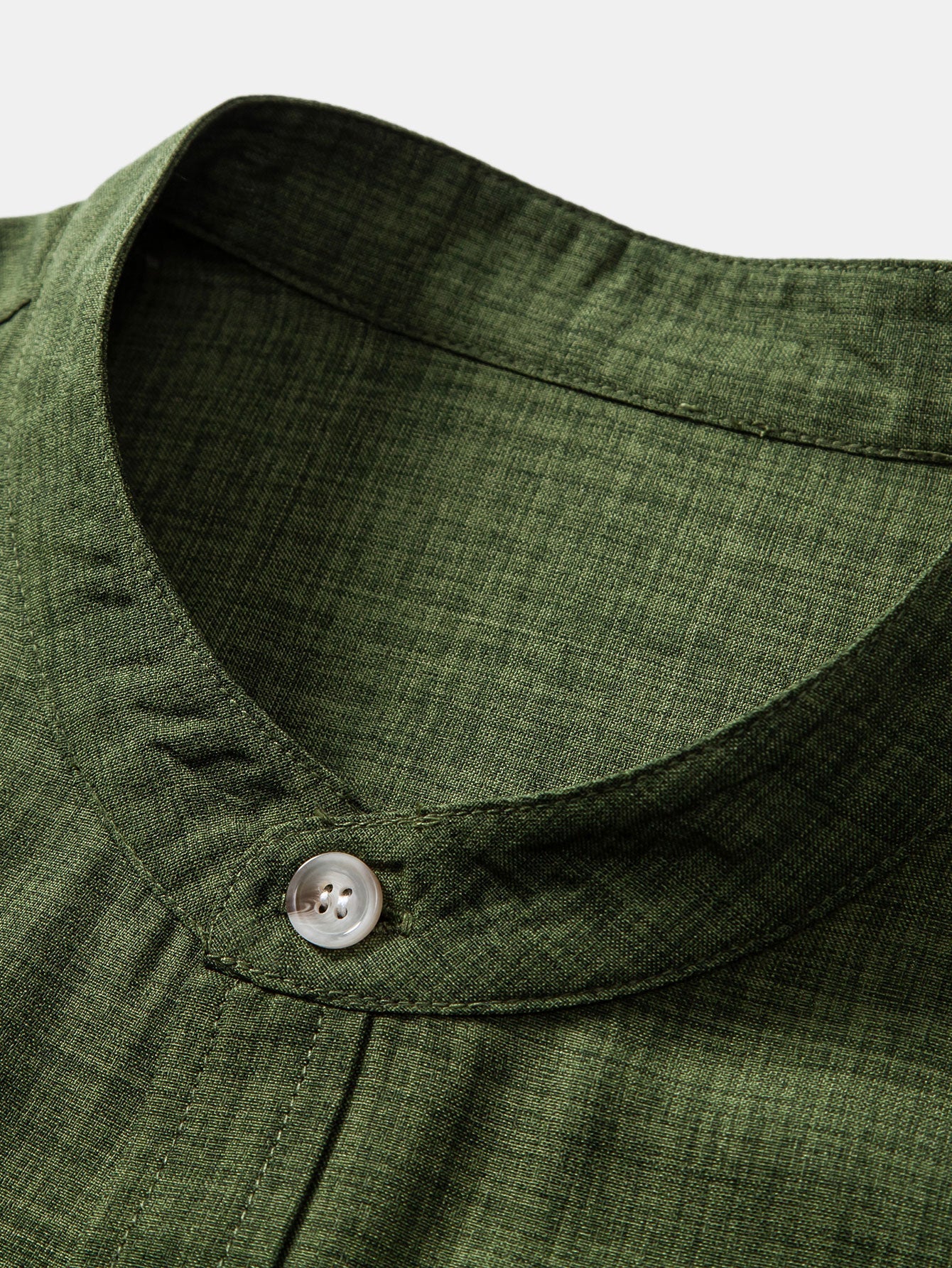 Short Sleeve Stand-Up Collar Shirt