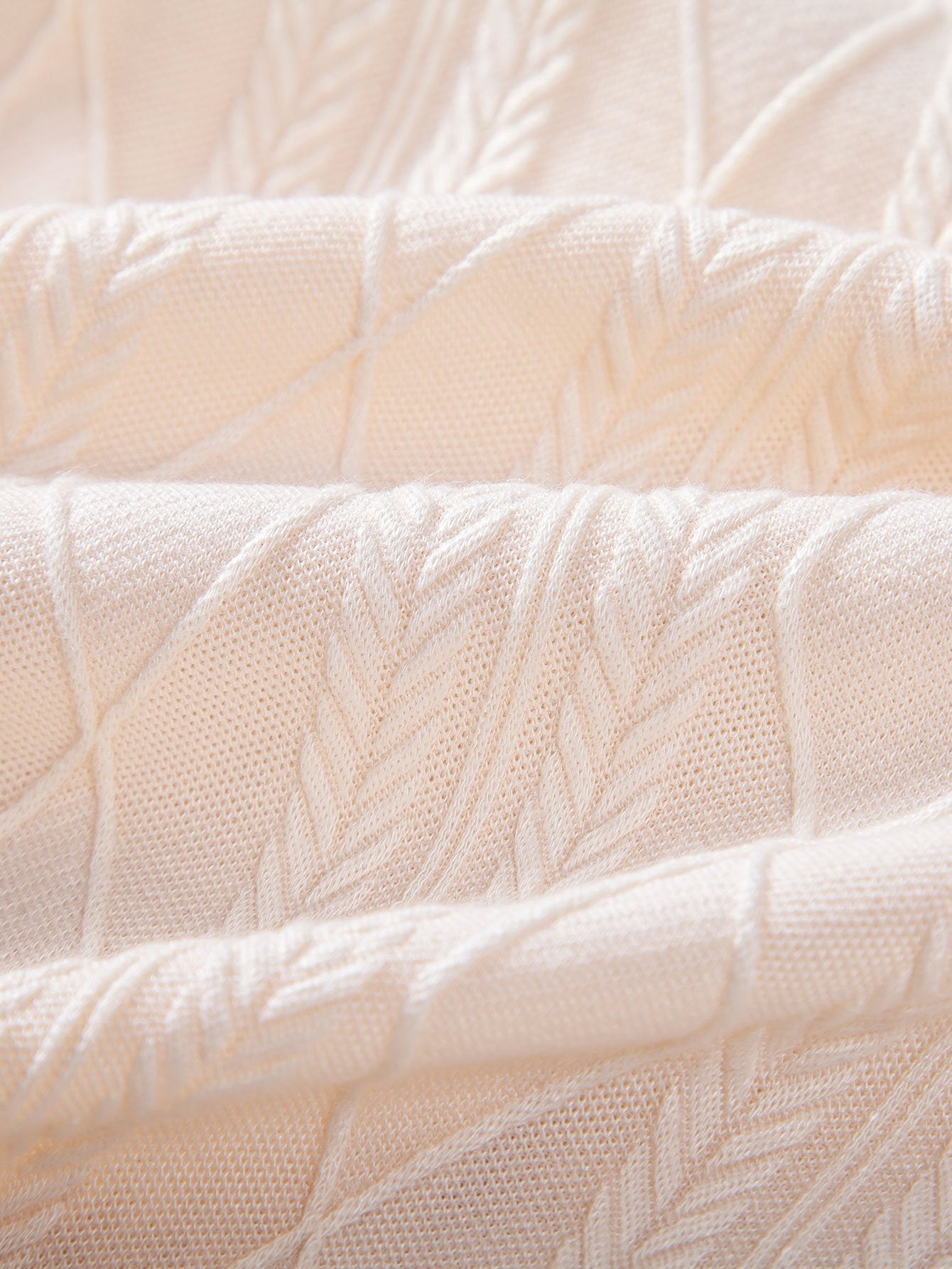 Jacquard Cuban Shirt with Knitted Geometric Rhombus Design