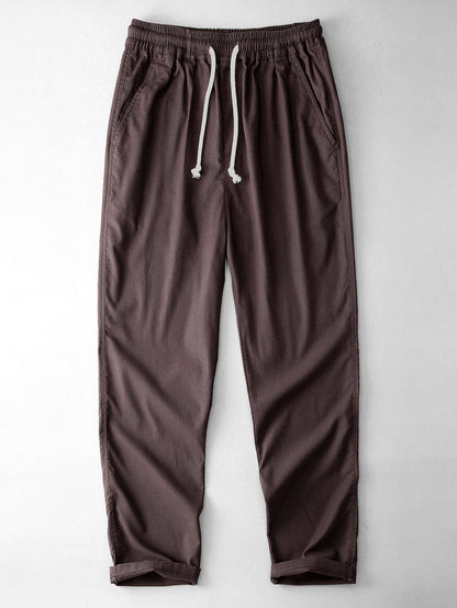 Classic Straight-Leg Linen Trousers