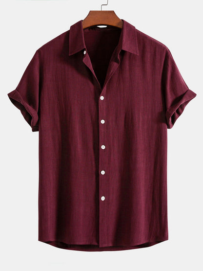 Button-Up Shirt in Linen-Rayon Blend