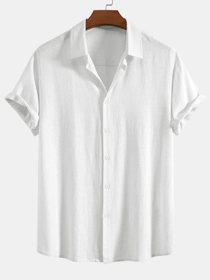 Button-Up Shirt in Linen-Rayon Blend