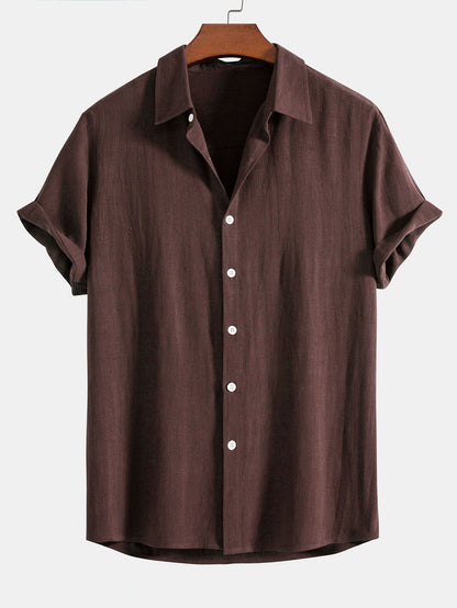 Button-Up Shirt in Linen-Rayon Blend