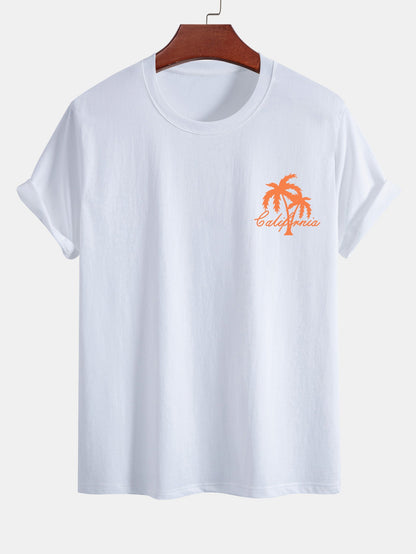 California Palm Tree Graphic Tee & Swim Shorts Set