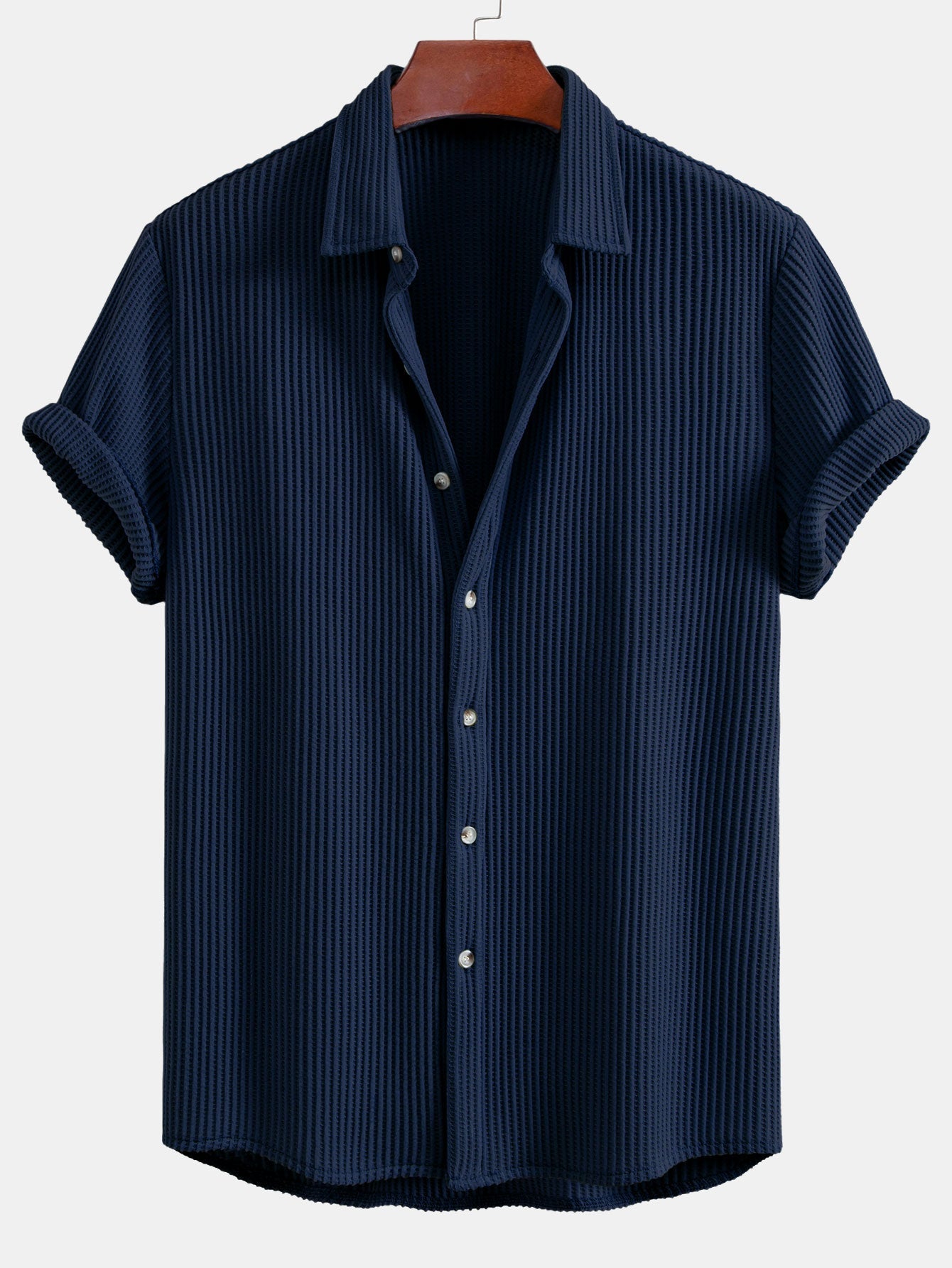 Camicia a nido d'ape con bottoni