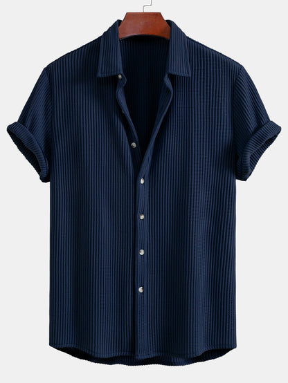 Camicia a nido d'ape con bottoni