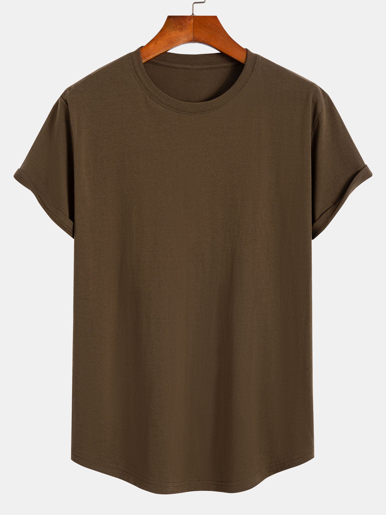 Set of 3 Essential Cotton Arc Hem T-Shirts