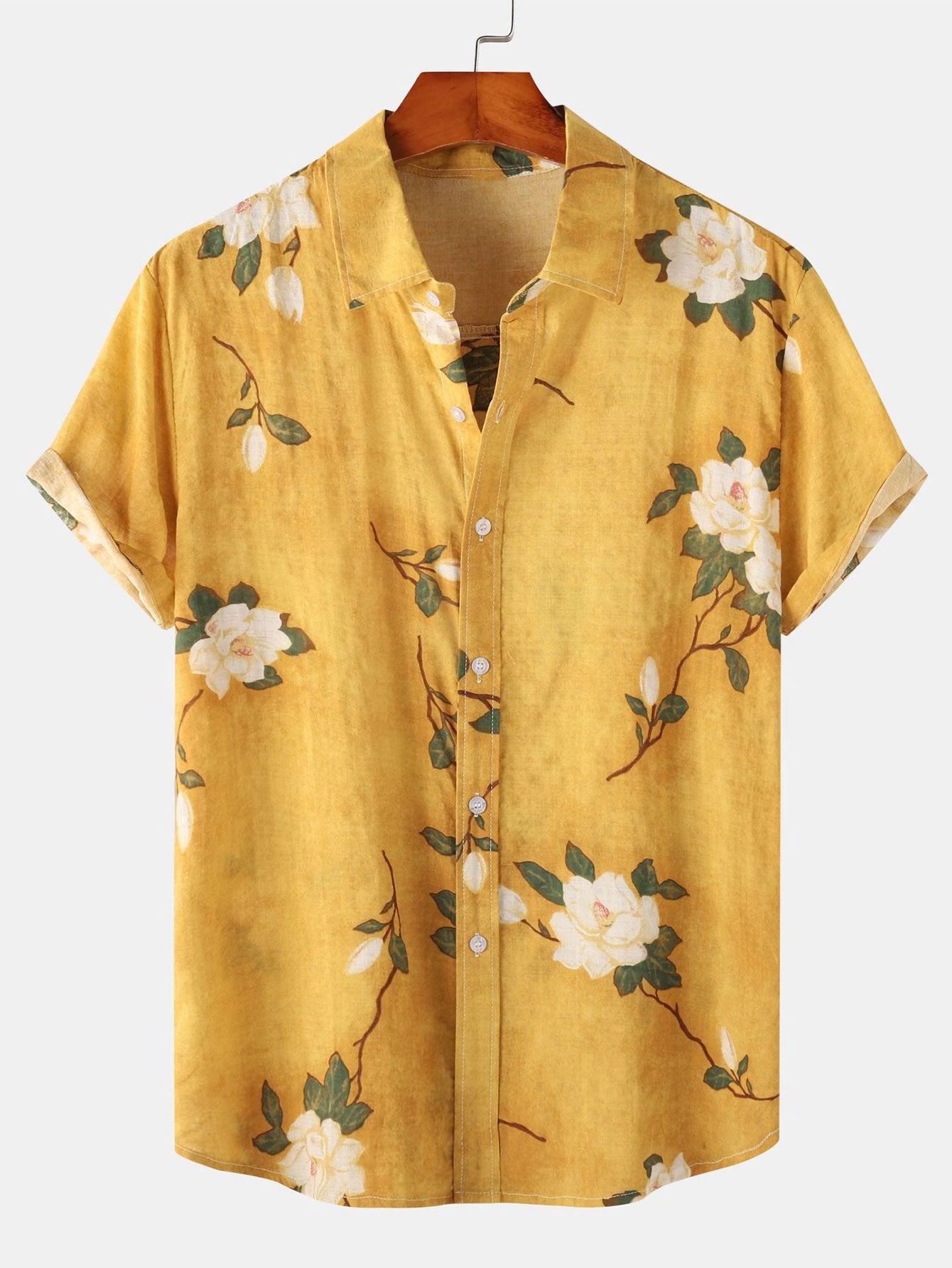 Floral Patterned Button-Up Shirt