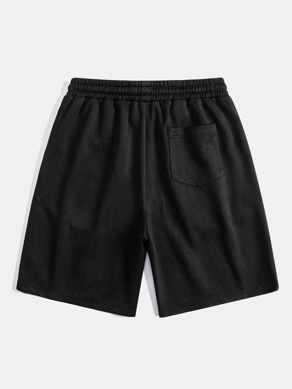 Comfortable Diamond Jacquard T-Shirt and Shorts Set