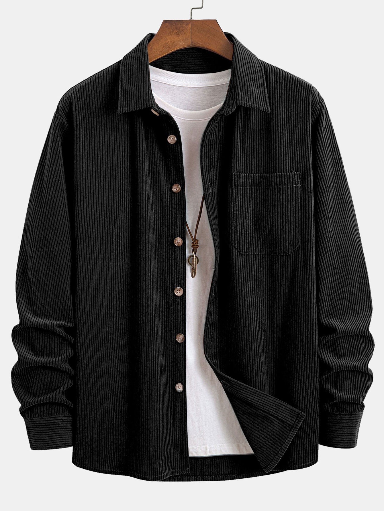 Camicia in velluto a coste con bottoni