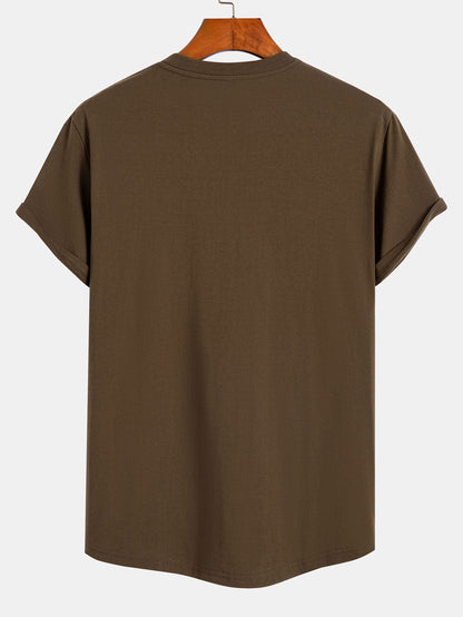 T-shirt con orlo ad arco e stampa Tokyo Ukiyo-e in cotone