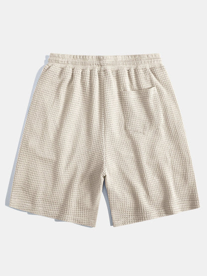 Completo camicia e pantaloncini cubani con trama a nido d'ape