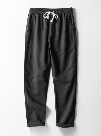 Classic Straight-Leg Linen Trousers