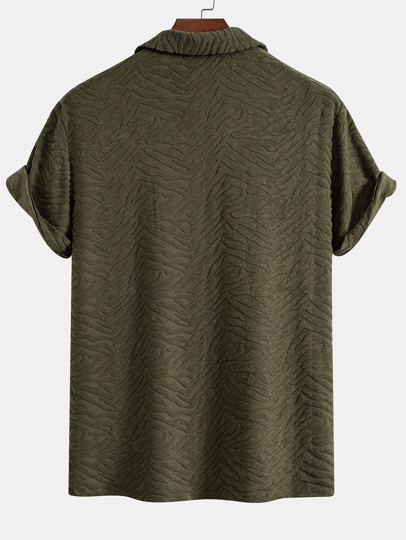 Animal Print Terry Cuban Shirt