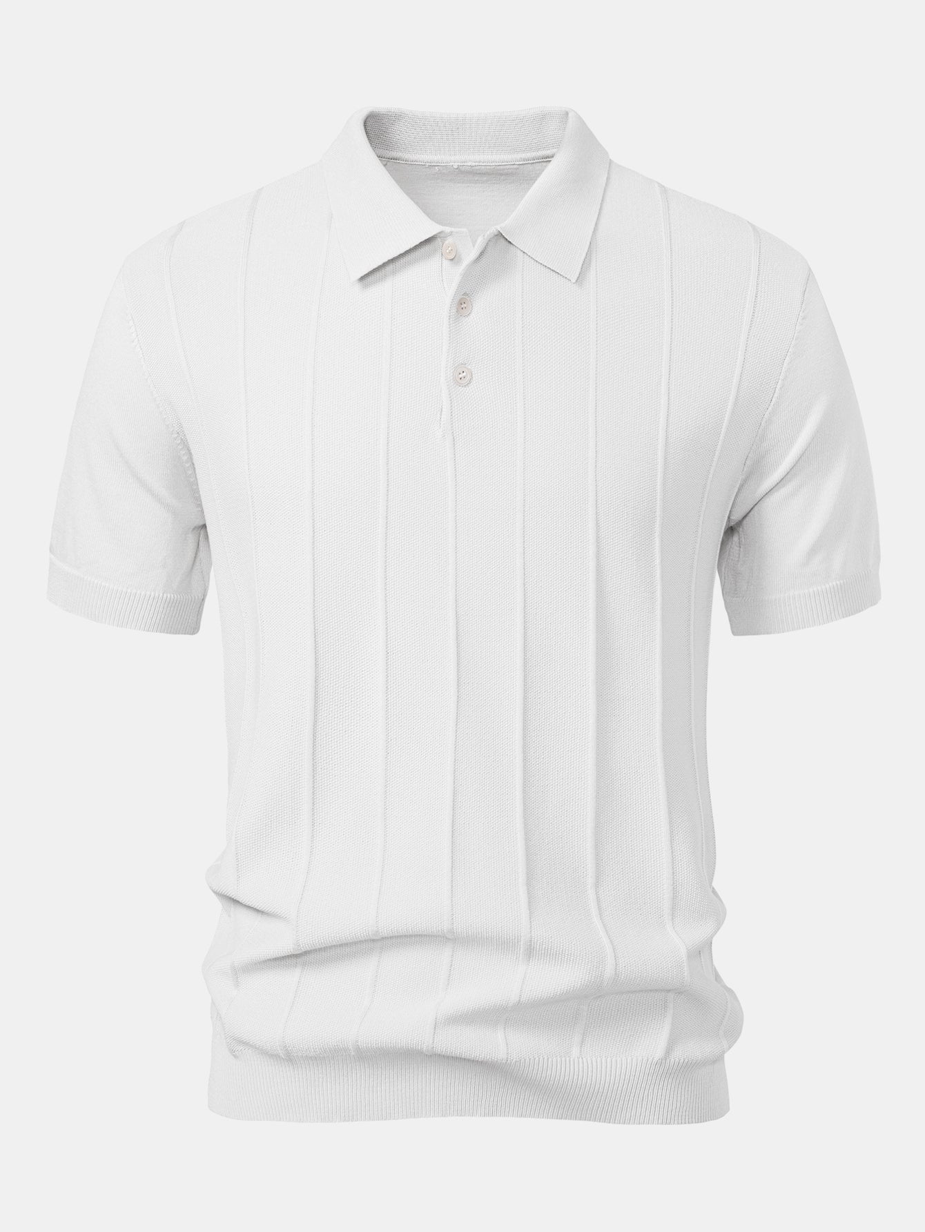 Striped Jacquard Knit Polo