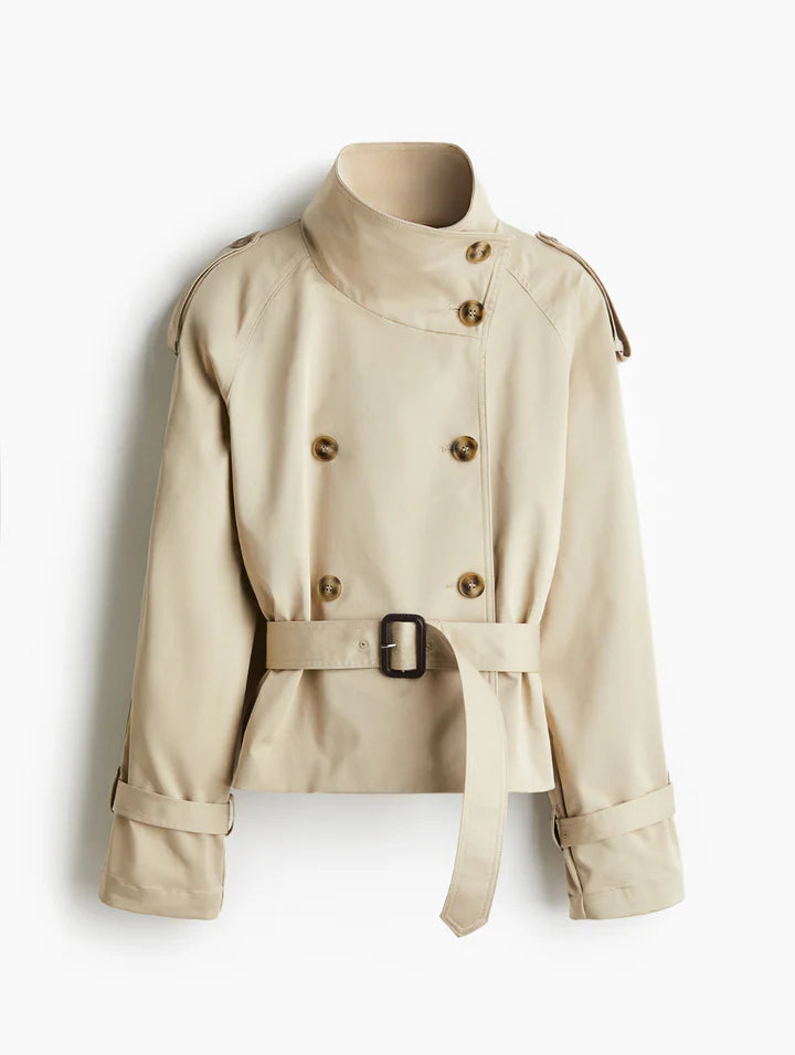 Cropped trench coat
