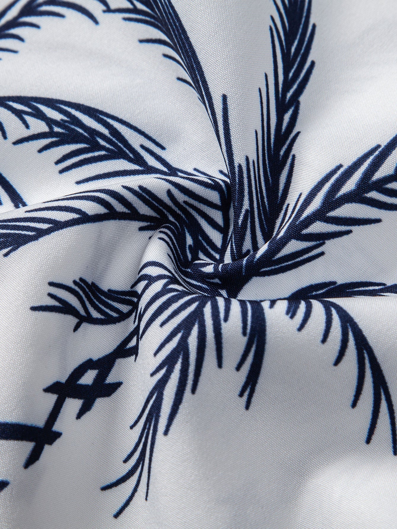 Button-Up Shirt with Island Sailing Print