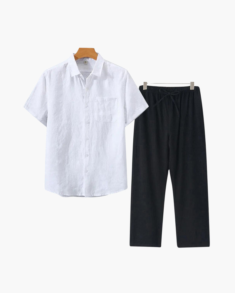 Short Sleeve Linen Set