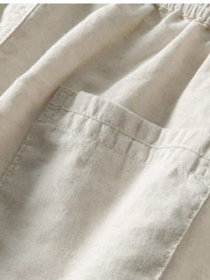Classic Linen Straight-Leg Trousers
