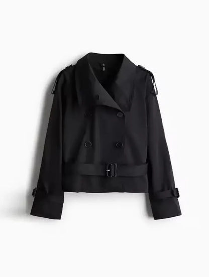 Cropped trench coat