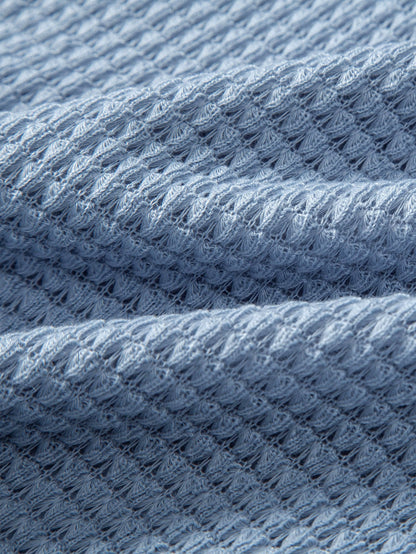 Completo camicia e pantaloncini cubani con trama a nido d'ape
