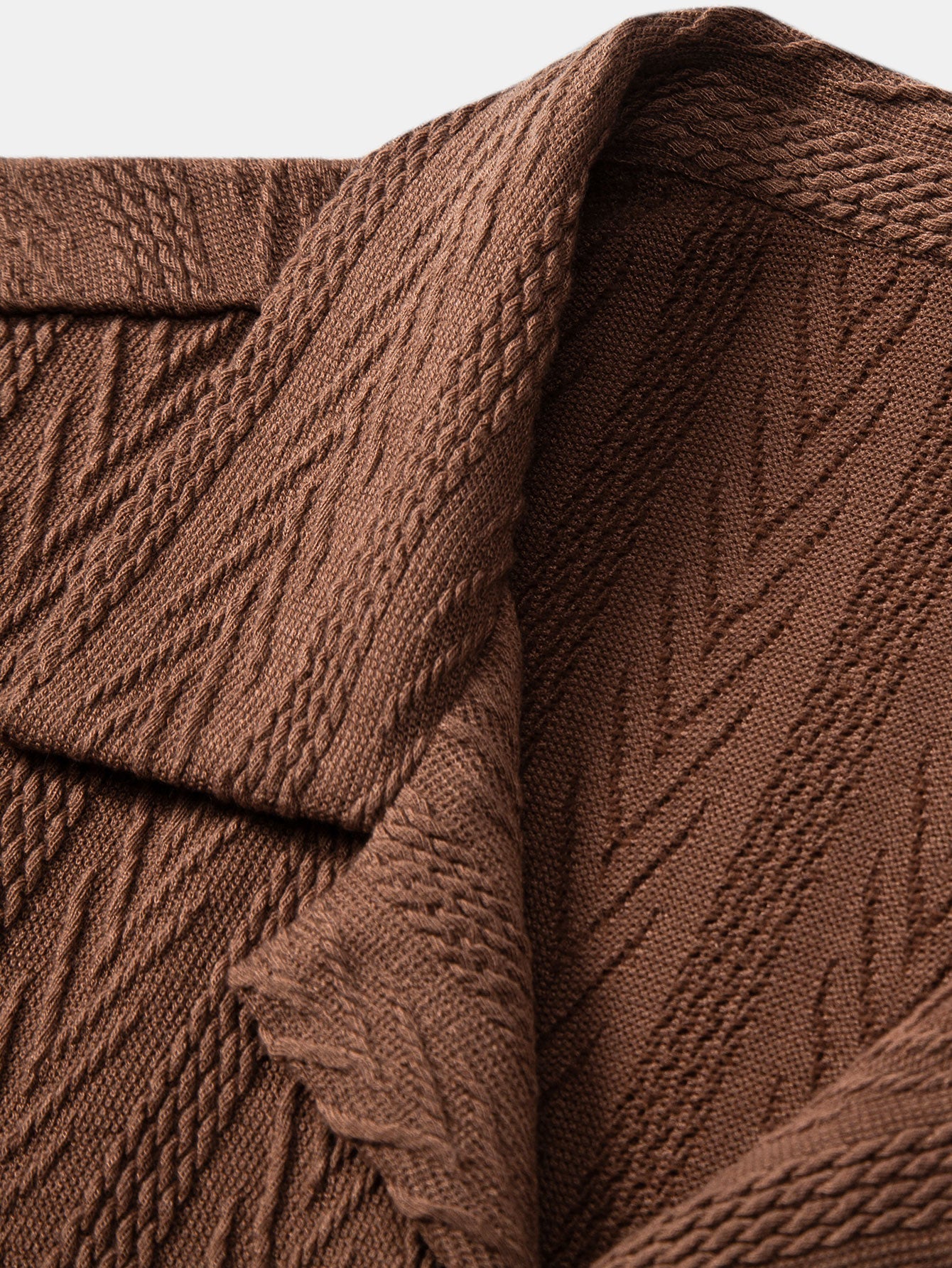 Textured Jacquard Cuban Shirt with Straight-Leg Linen Trousers