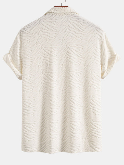 Animal Print Terry Cuban Shirt