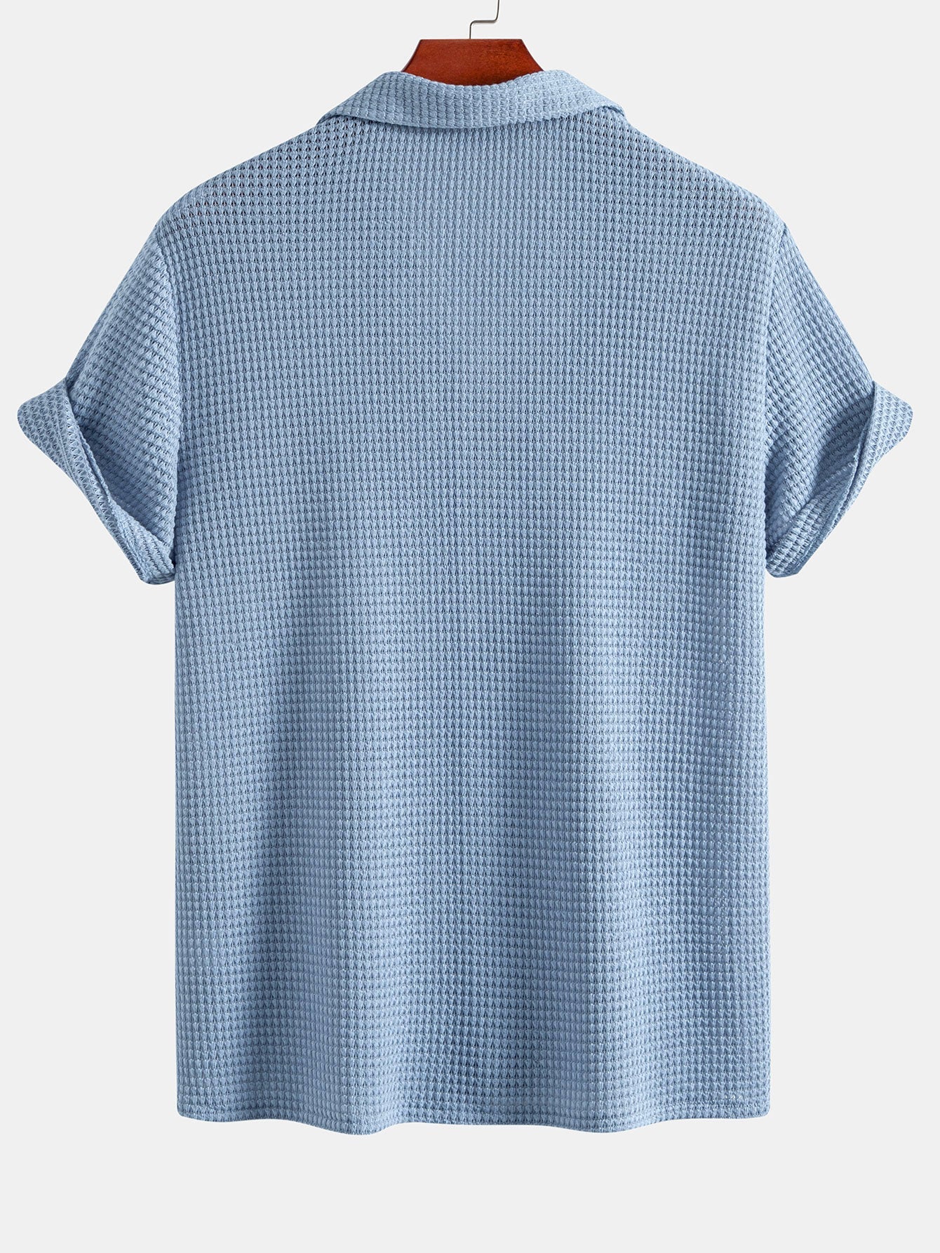 Completo camicia e pantaloncini cubani con trama a nido d'ape