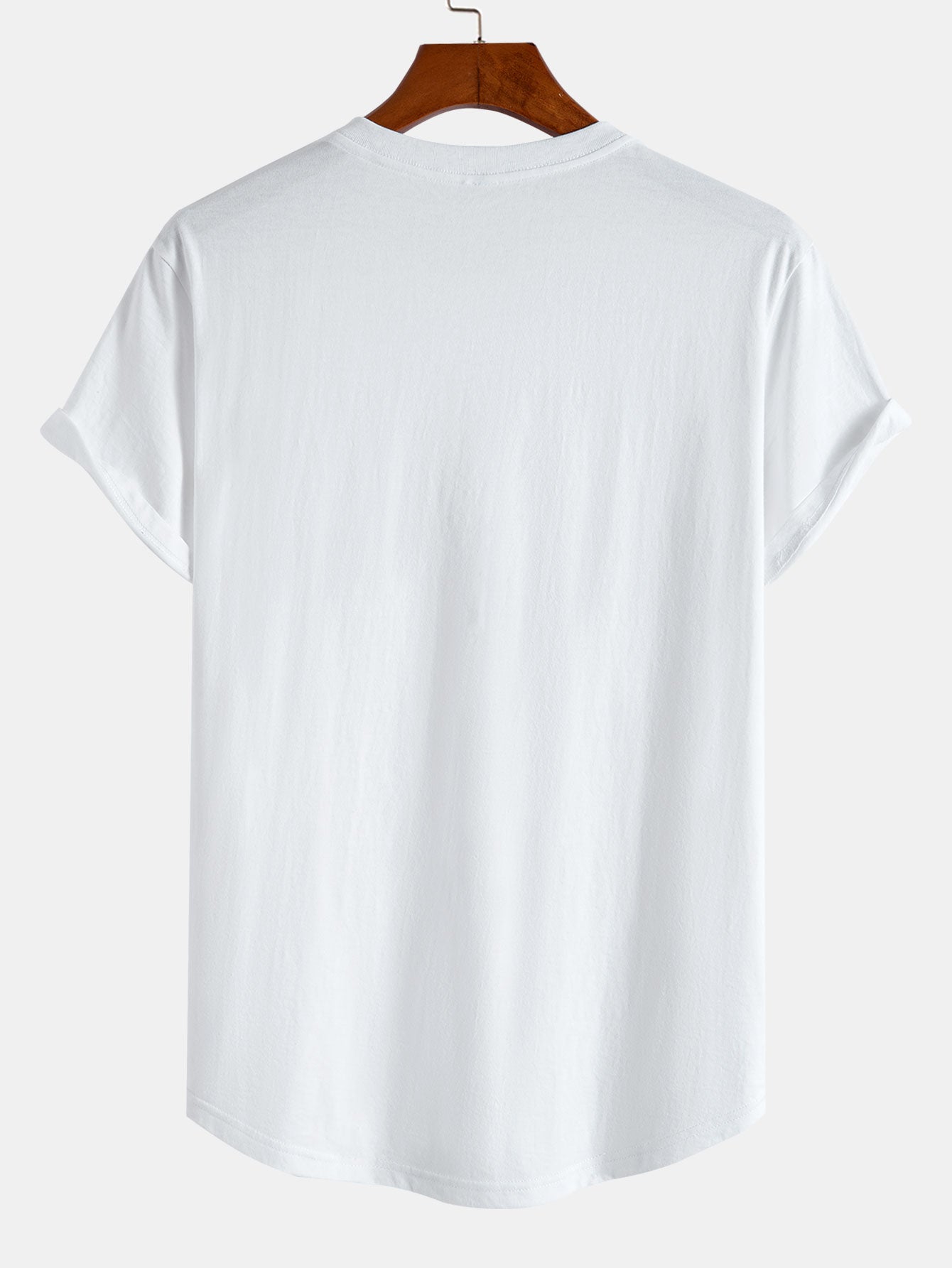 T-shirt con orlo ad arco e stampa Tokyo Ukiyo-e in cotone