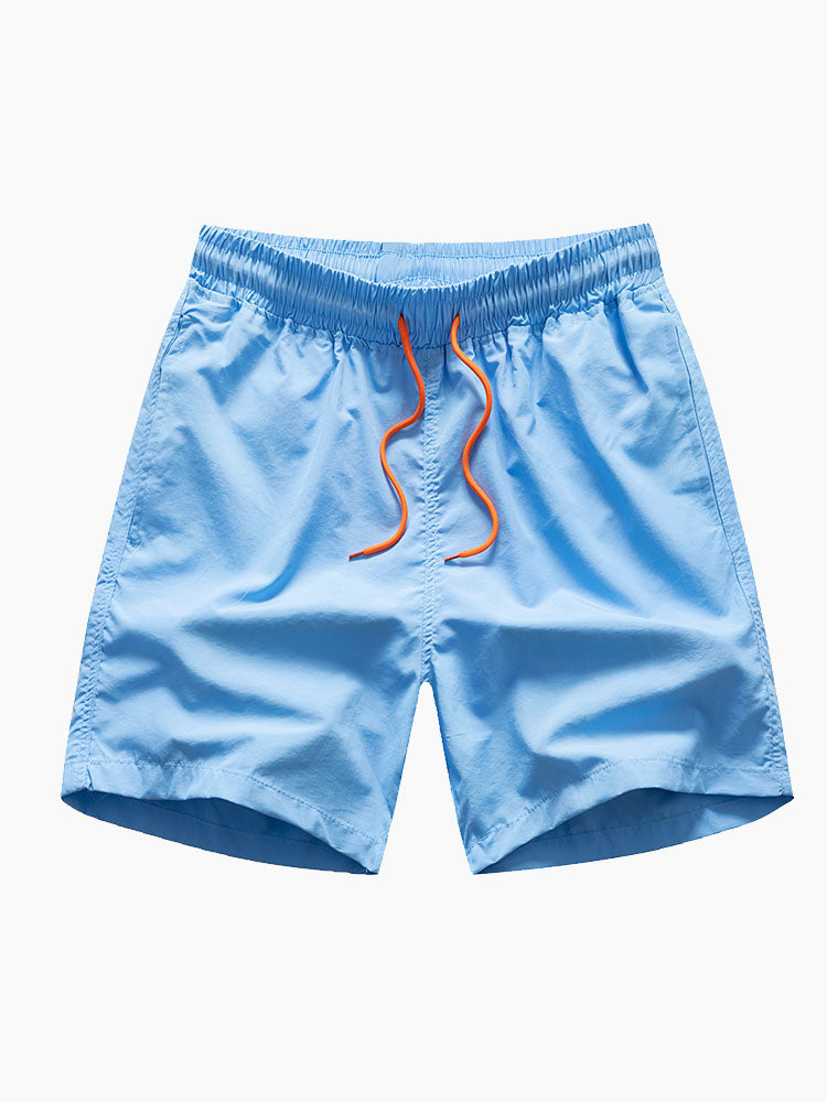 Men's Mid-Length Drawstring Swim Trunks