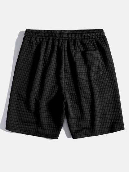 Waffle Knit Drawstring Shorts