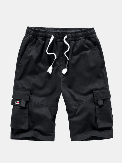 Pantaloncini cargo chino con vita regolabile