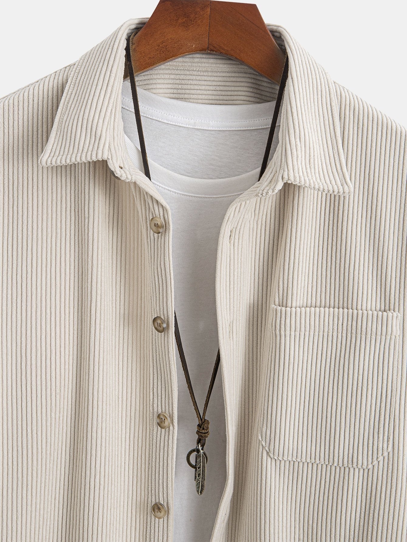 Camicia in velluto a coste con bottoni