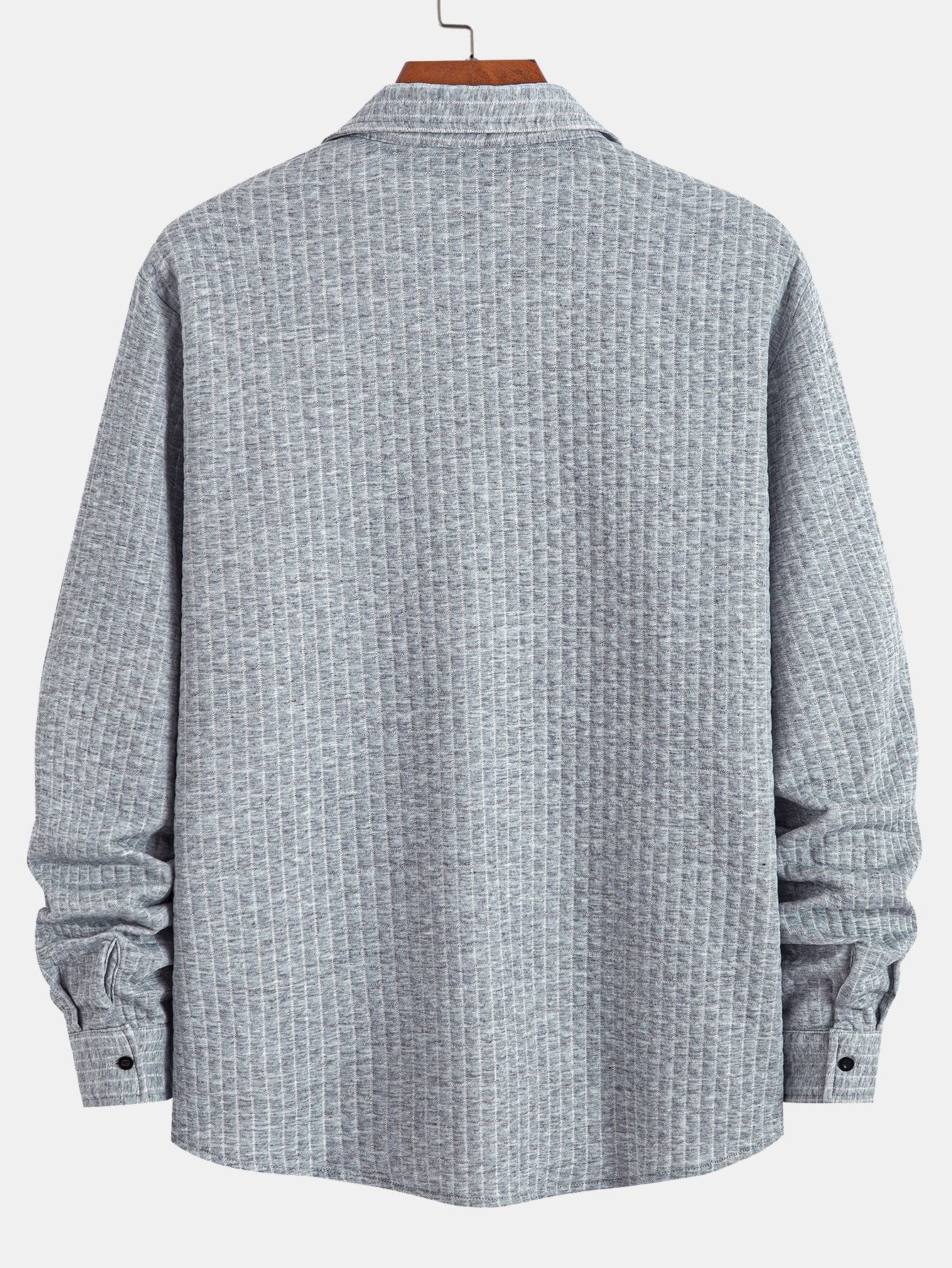 Waffle Weave Button-Up Shirt