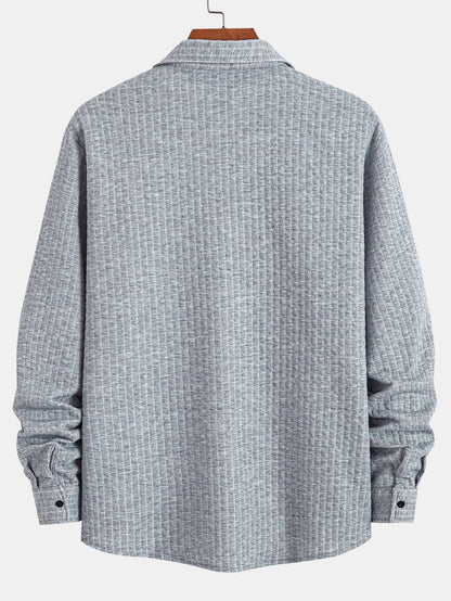 Waffle Weave Button-Up Shirt
