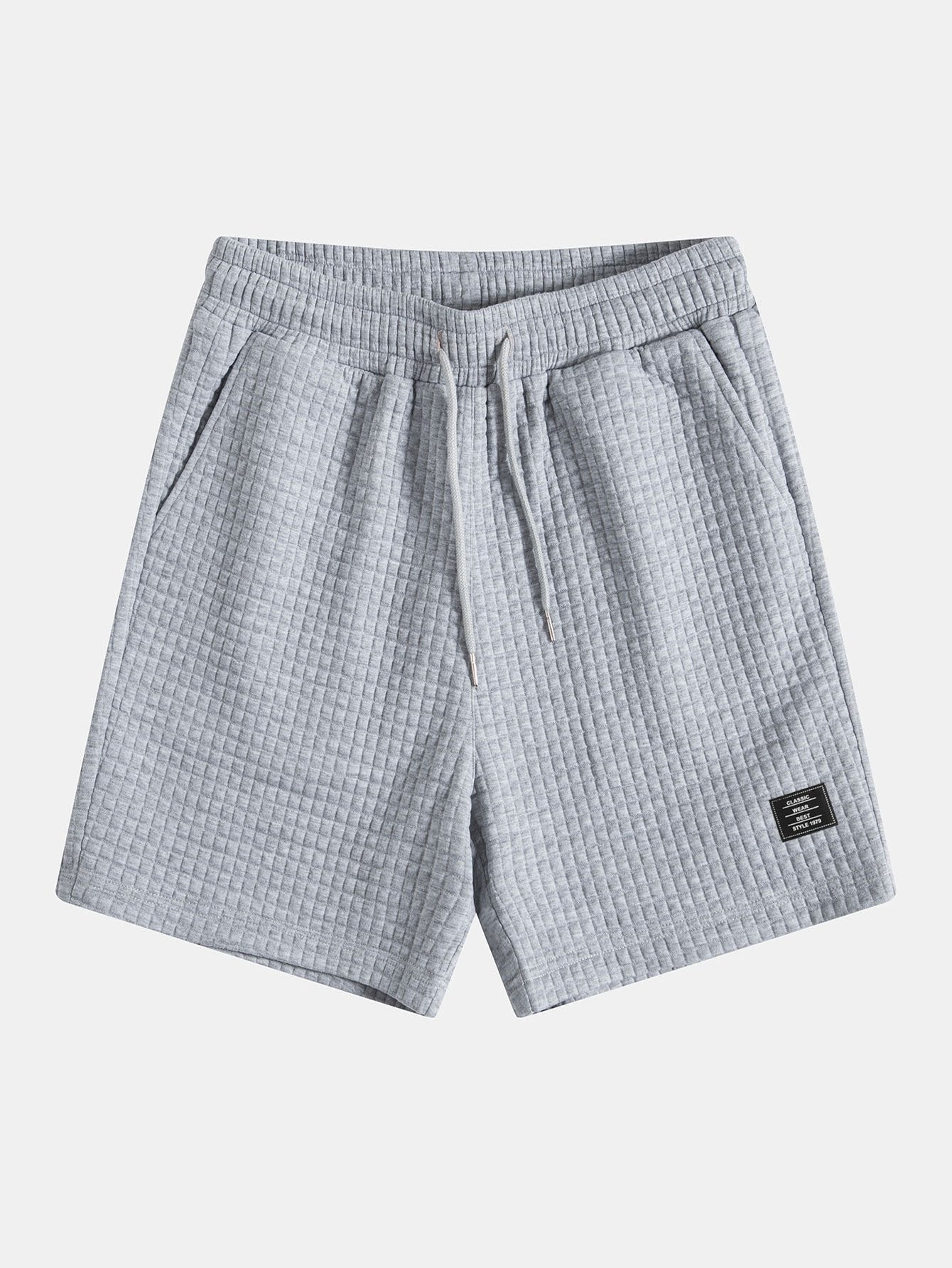Waffle Knit Drawstring Shorts