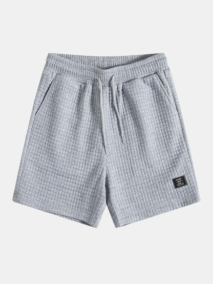 Waffle Knit Drawstring Shorts
