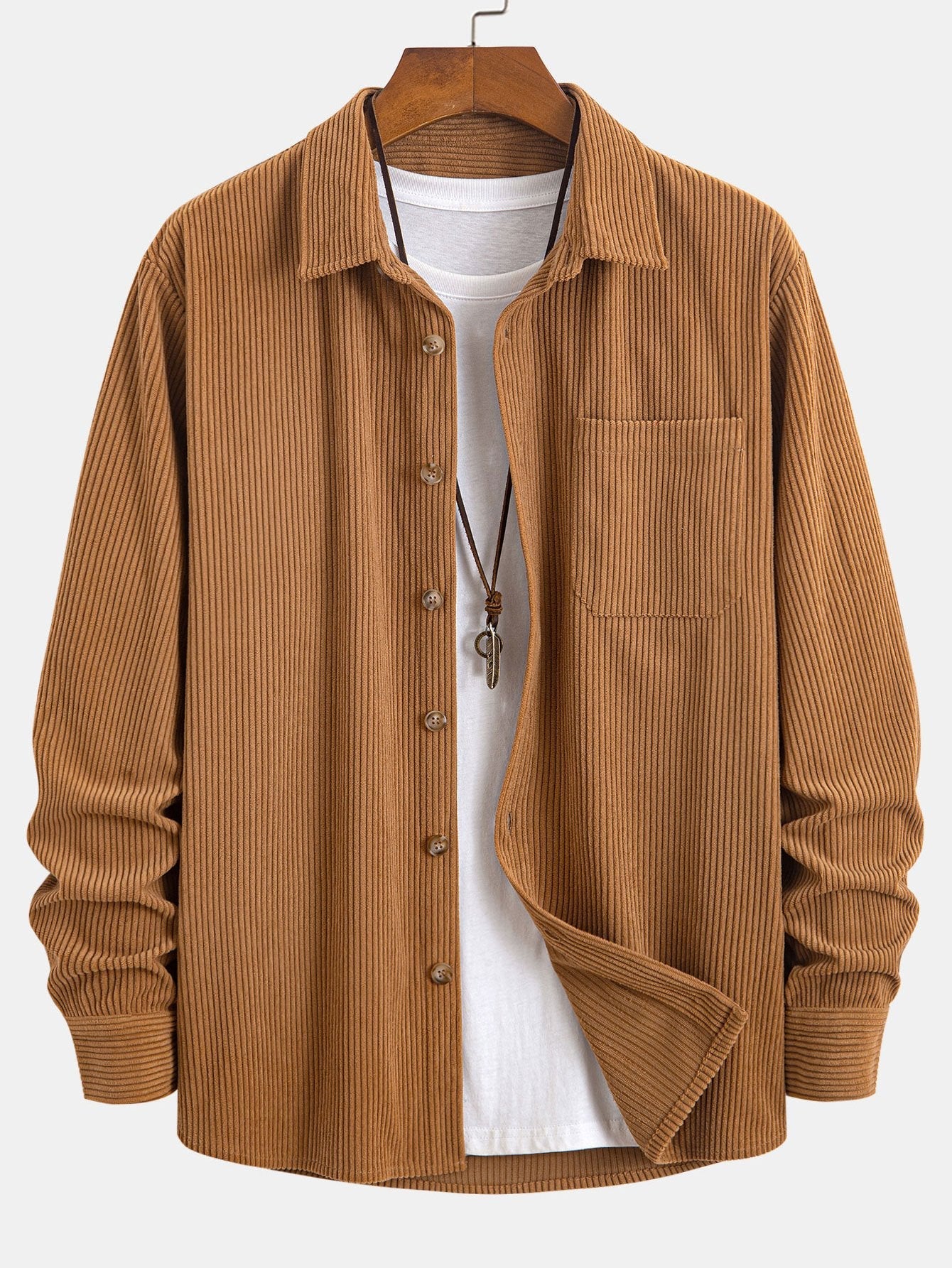 Camicia in velluto a coste con bottoni