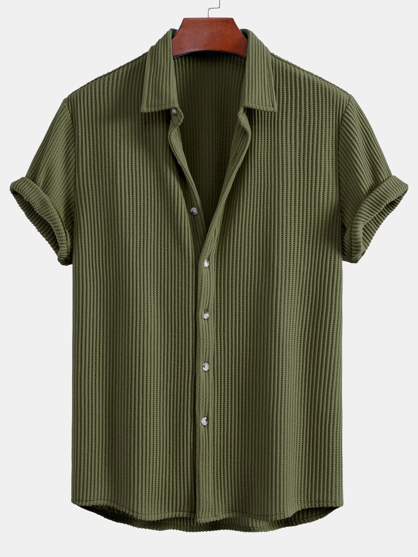 Camicia a nido d'ape con bottoni