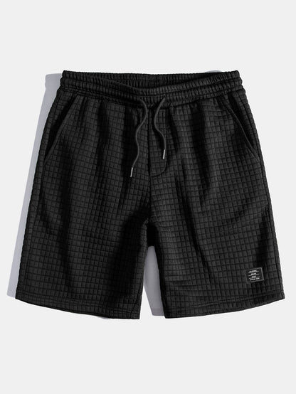 Waffle Knit Drawstring Shorts