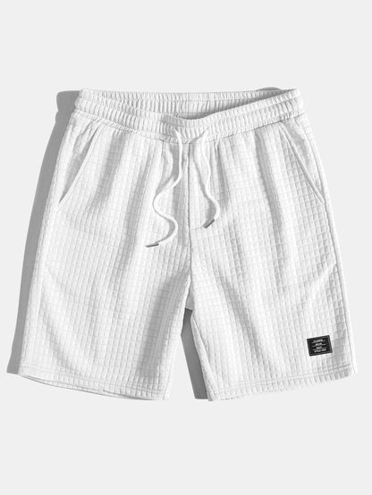 Waffle Knit Drawstring Shorts