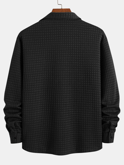 Waffle Weave Button-Up Shirt