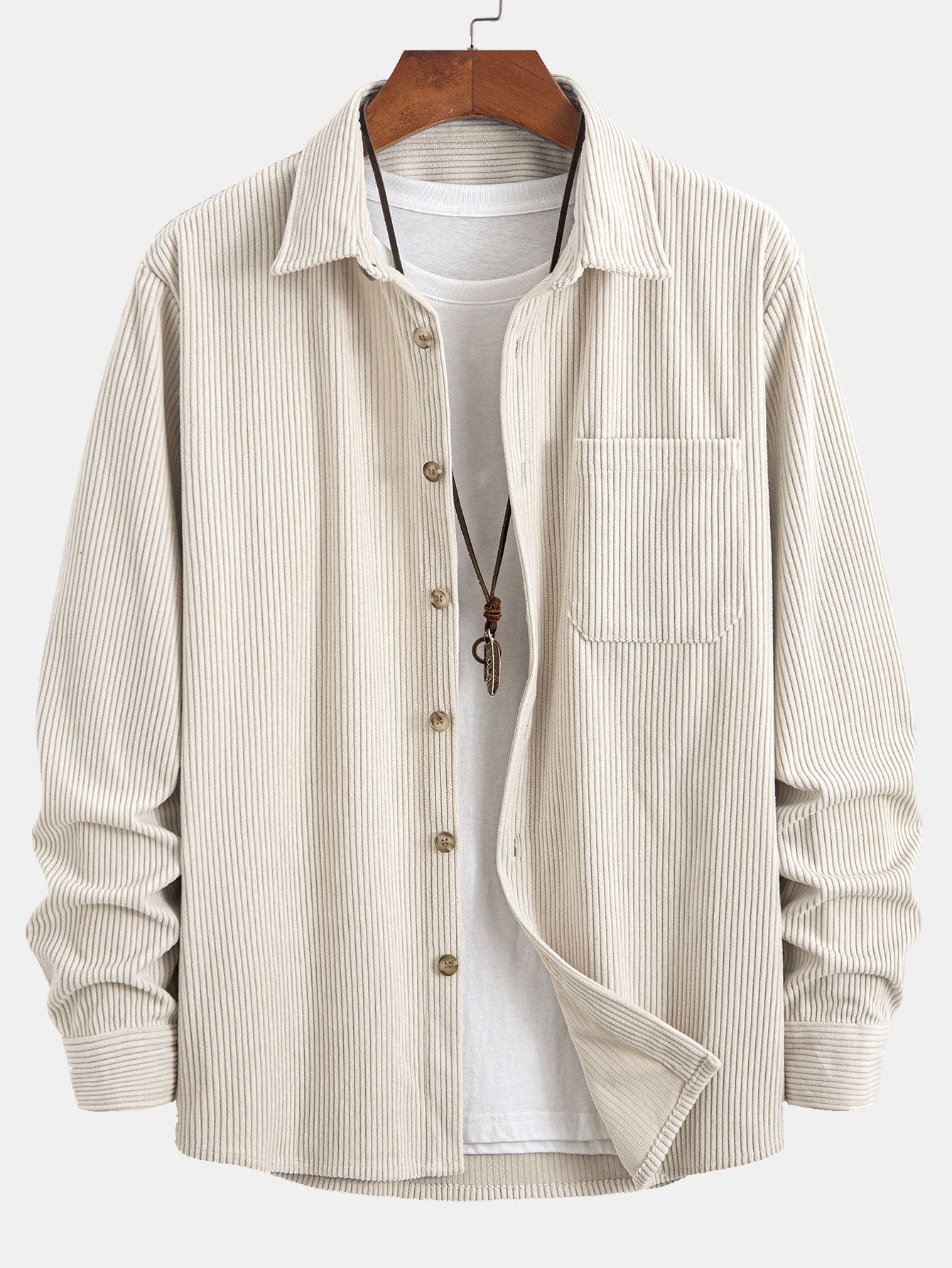 Camicia in velluto a coste con bottoni