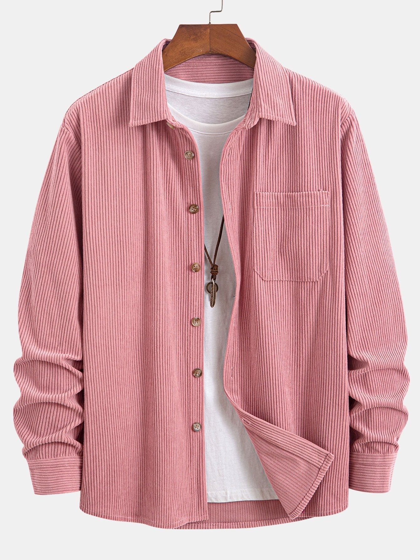Camicia in velluto a coste con bottoni