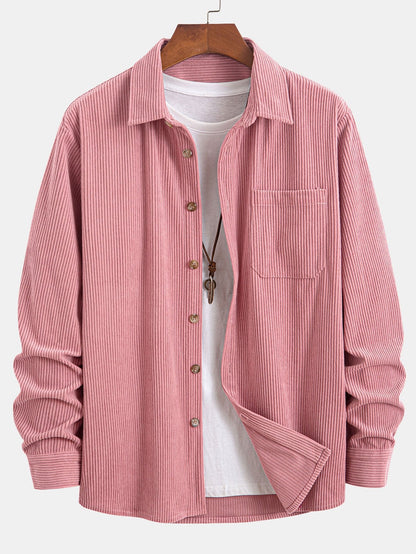 Camicia in velluto a coste con bottoni