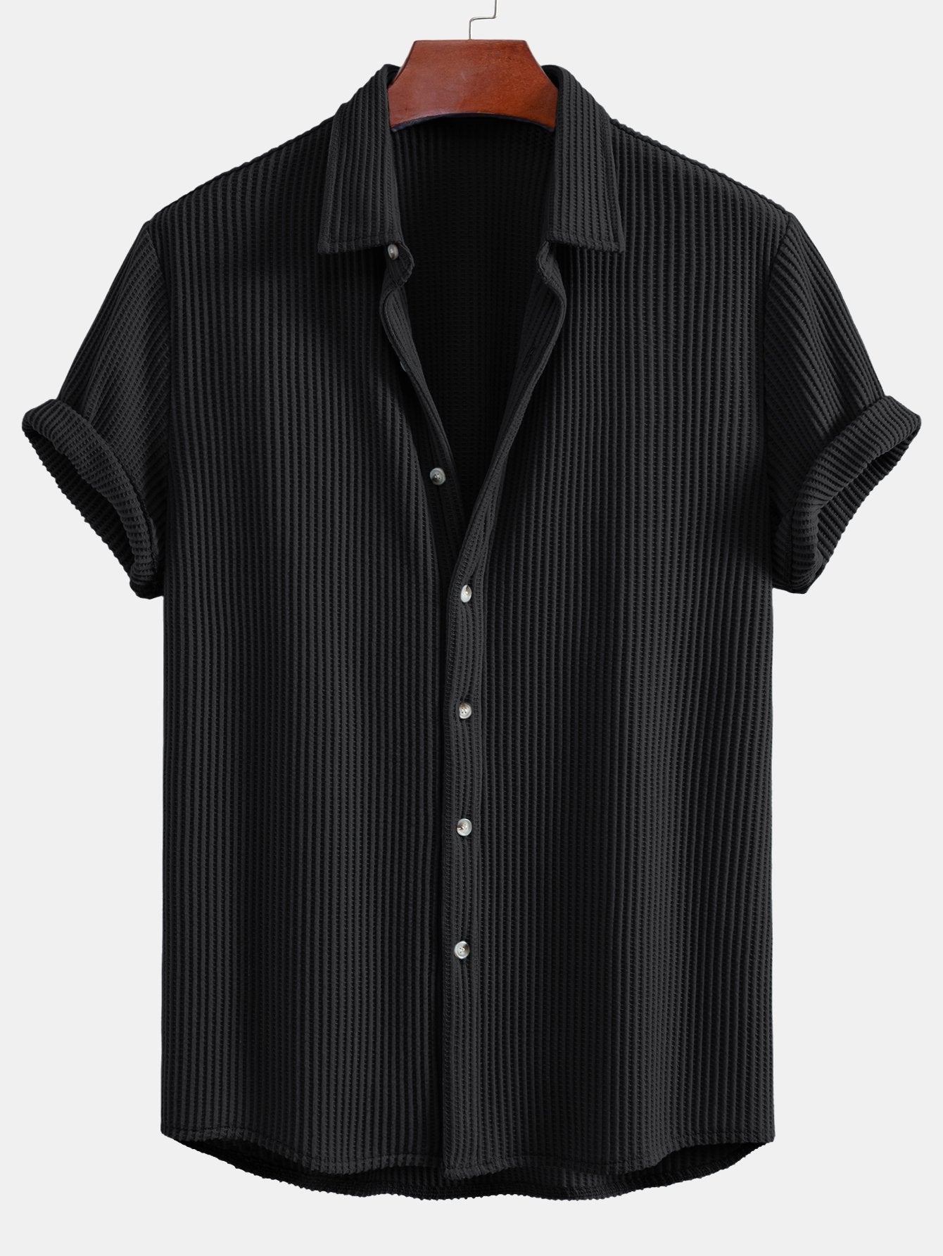 Camicia a nido d'ape con bottoni