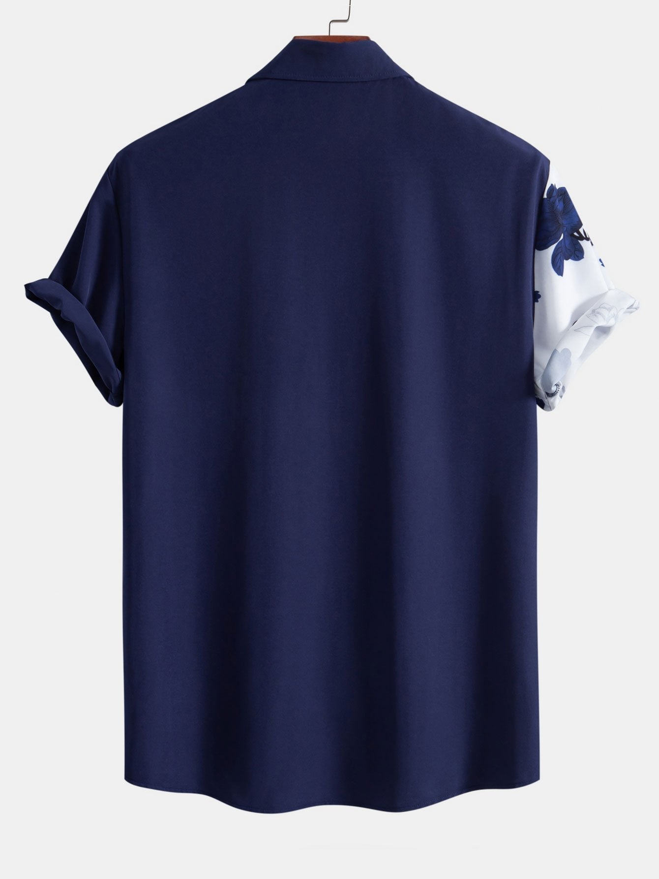 Camicia con bottoni e motivo patchwork floreale