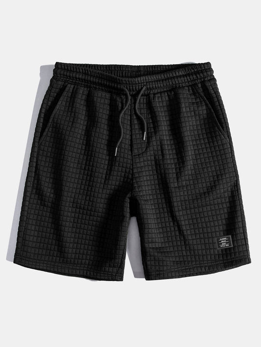 Drawstring Waffle Knit Shorts
