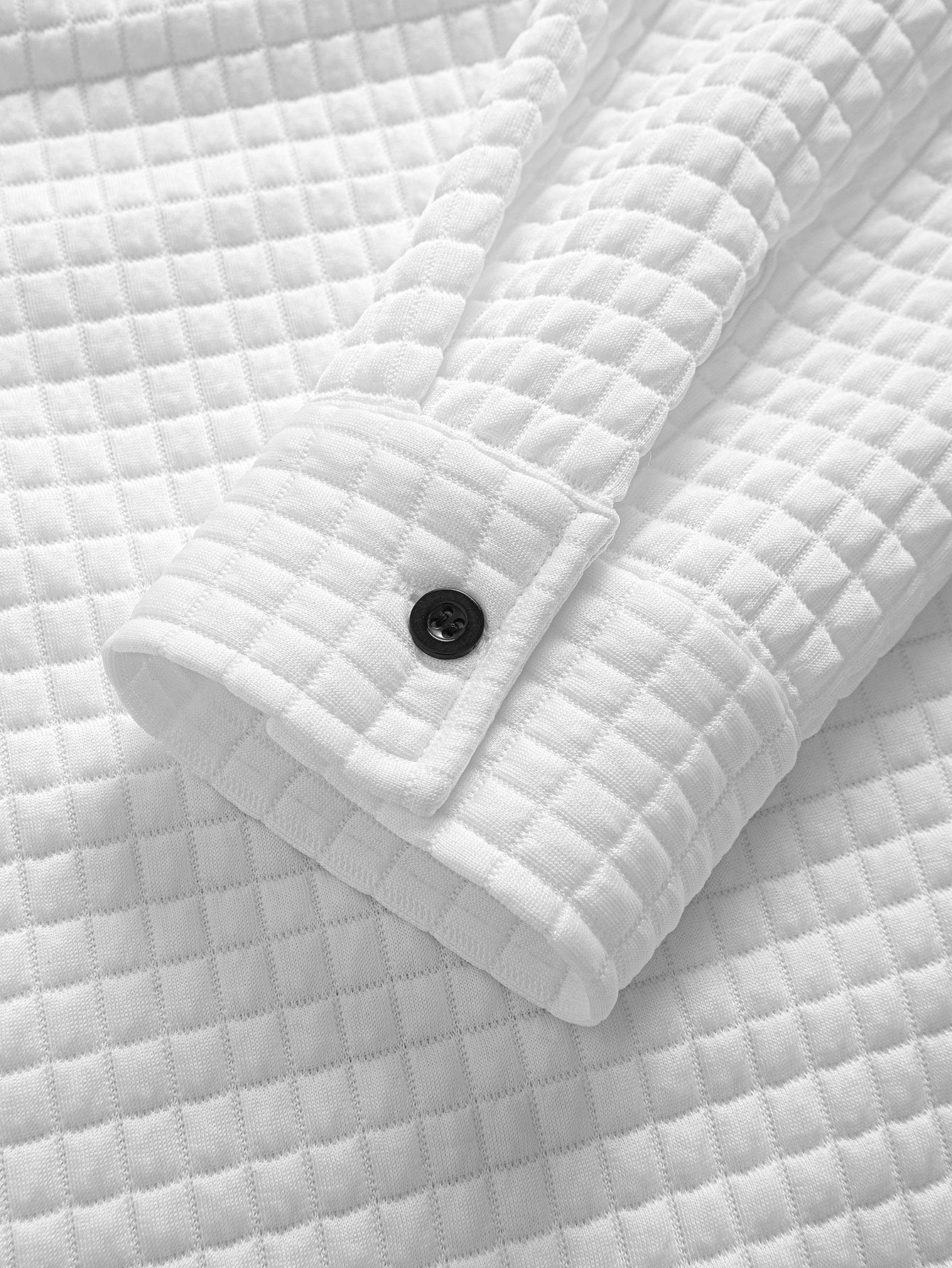 Waffle Weave Button-Up Shirt